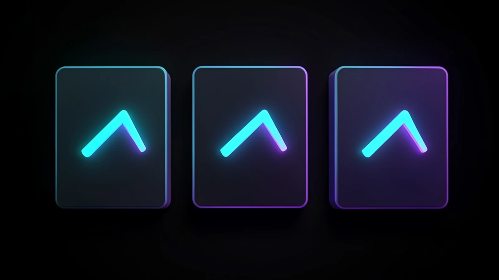 A grid of small glowing chart panels arranged in 3D space, representing a library of chart guides