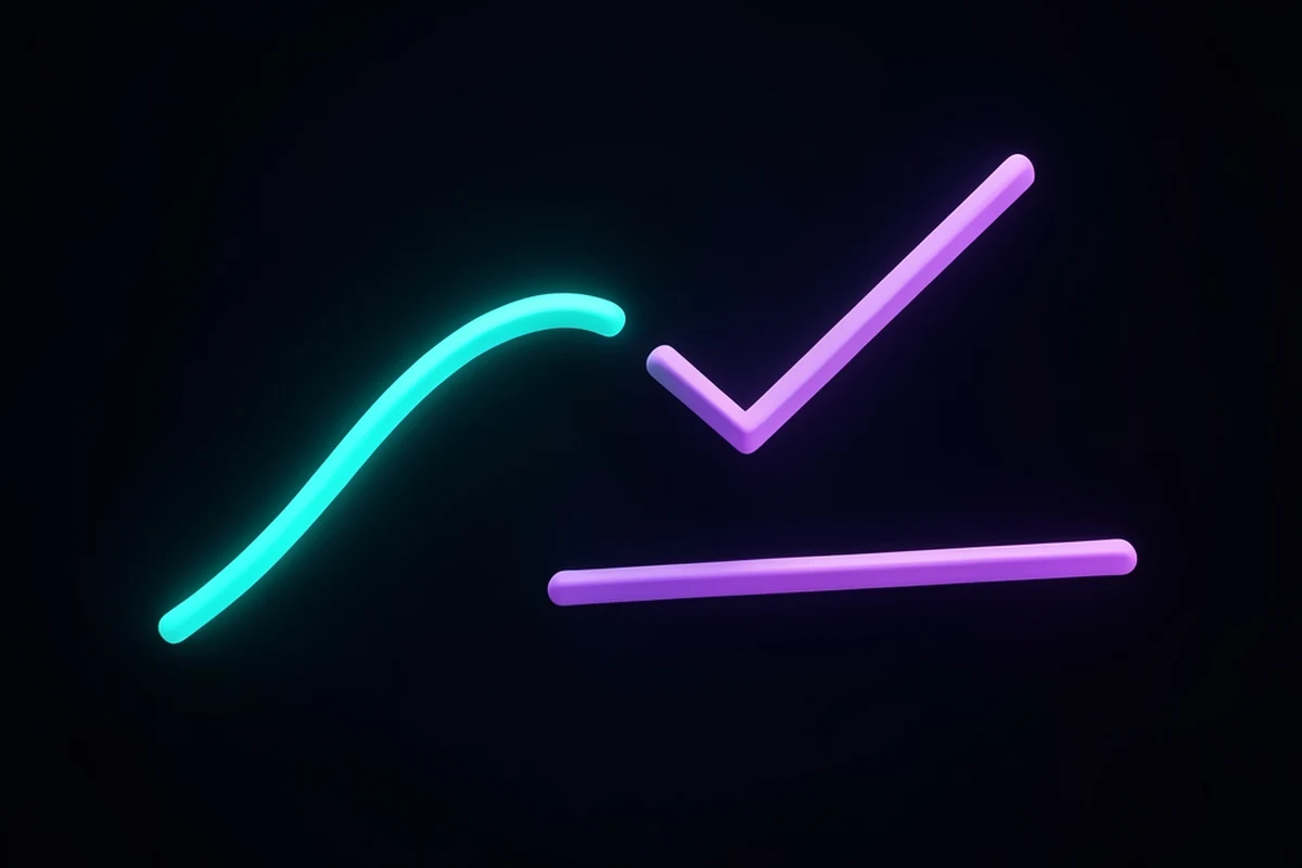 An illustration comparing a rising price line against a flattening RSI line to show divergence